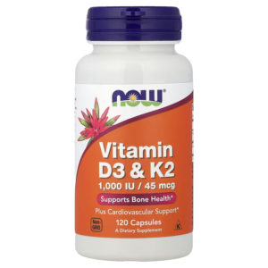 Vitamin D3 & K2 - 1000 UI / 45mcg - 120 Capsules Vegetales